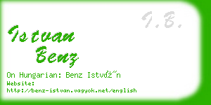 istvan benz business card